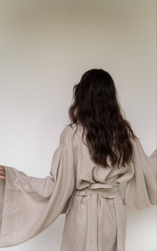Yori Kimono  – Linen – Natural Linen