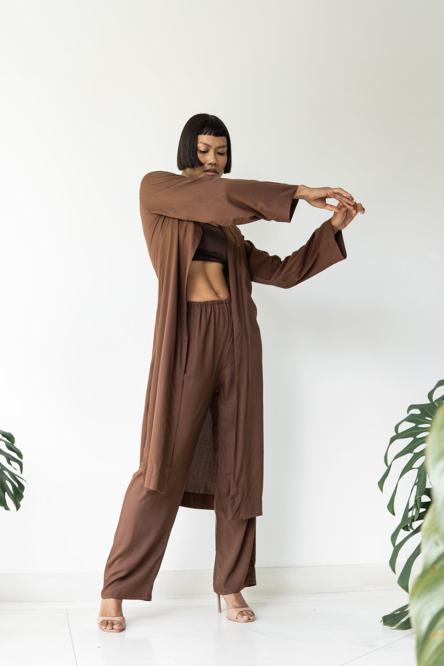Lin Pants – Premium Rayon – Earth Cacao