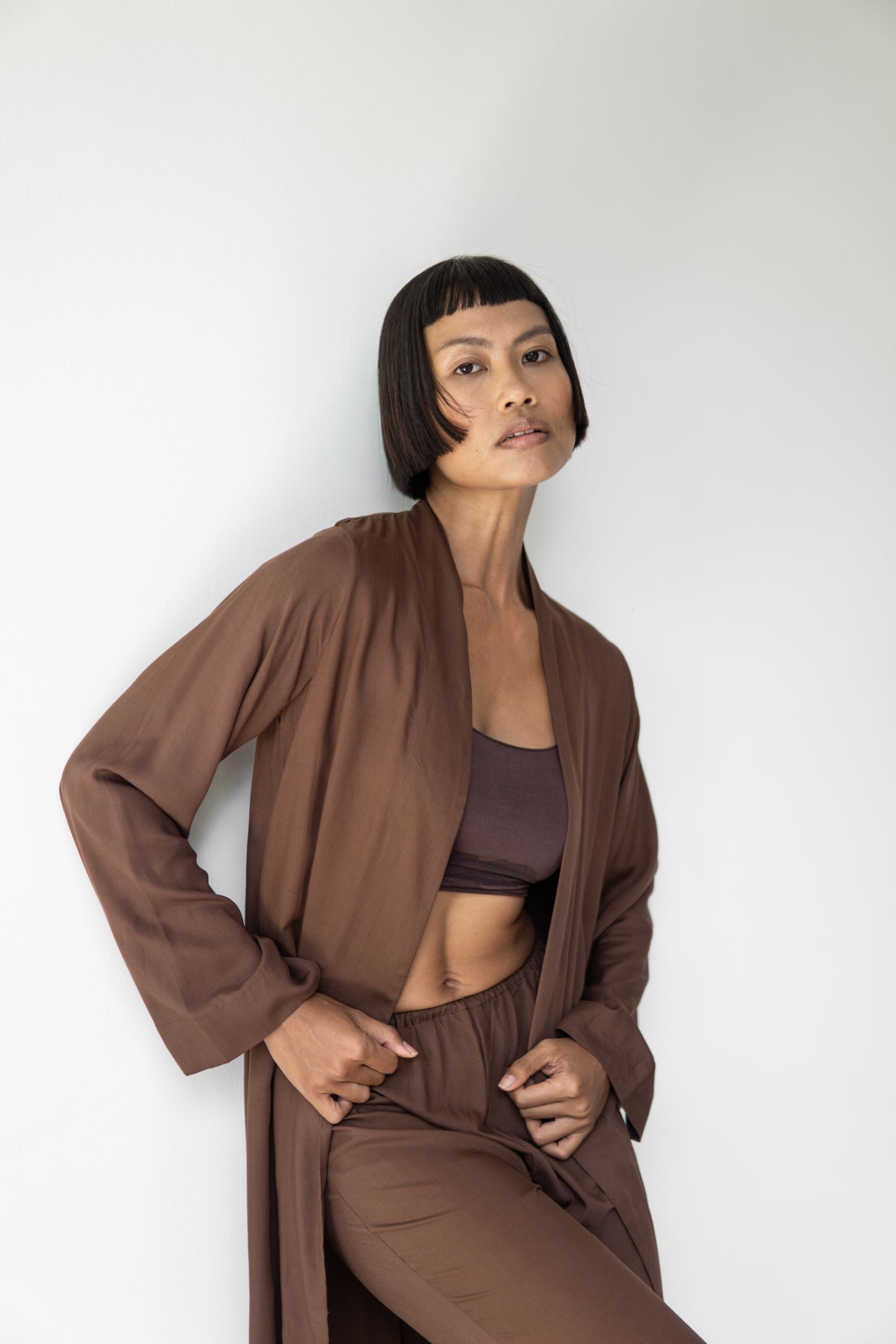 Lin Pants – Premium Rayon – Earth Cacao