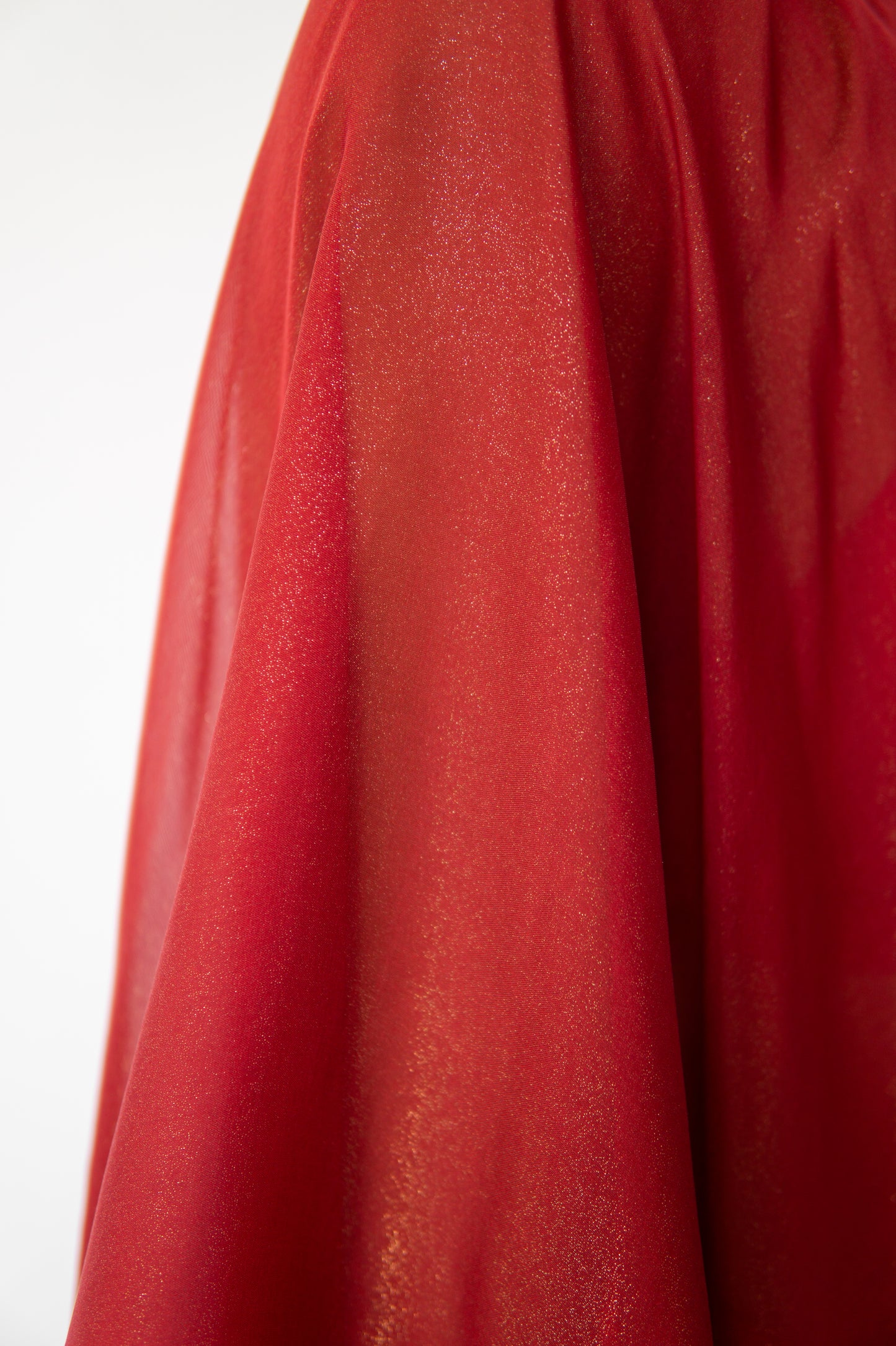 Isis Cape – Silk Sheer – Sacred Maroon with Gold