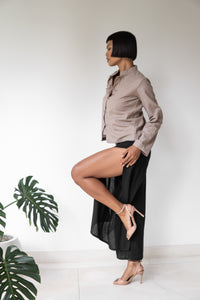 Yori Pant — Linen — Black Jade
