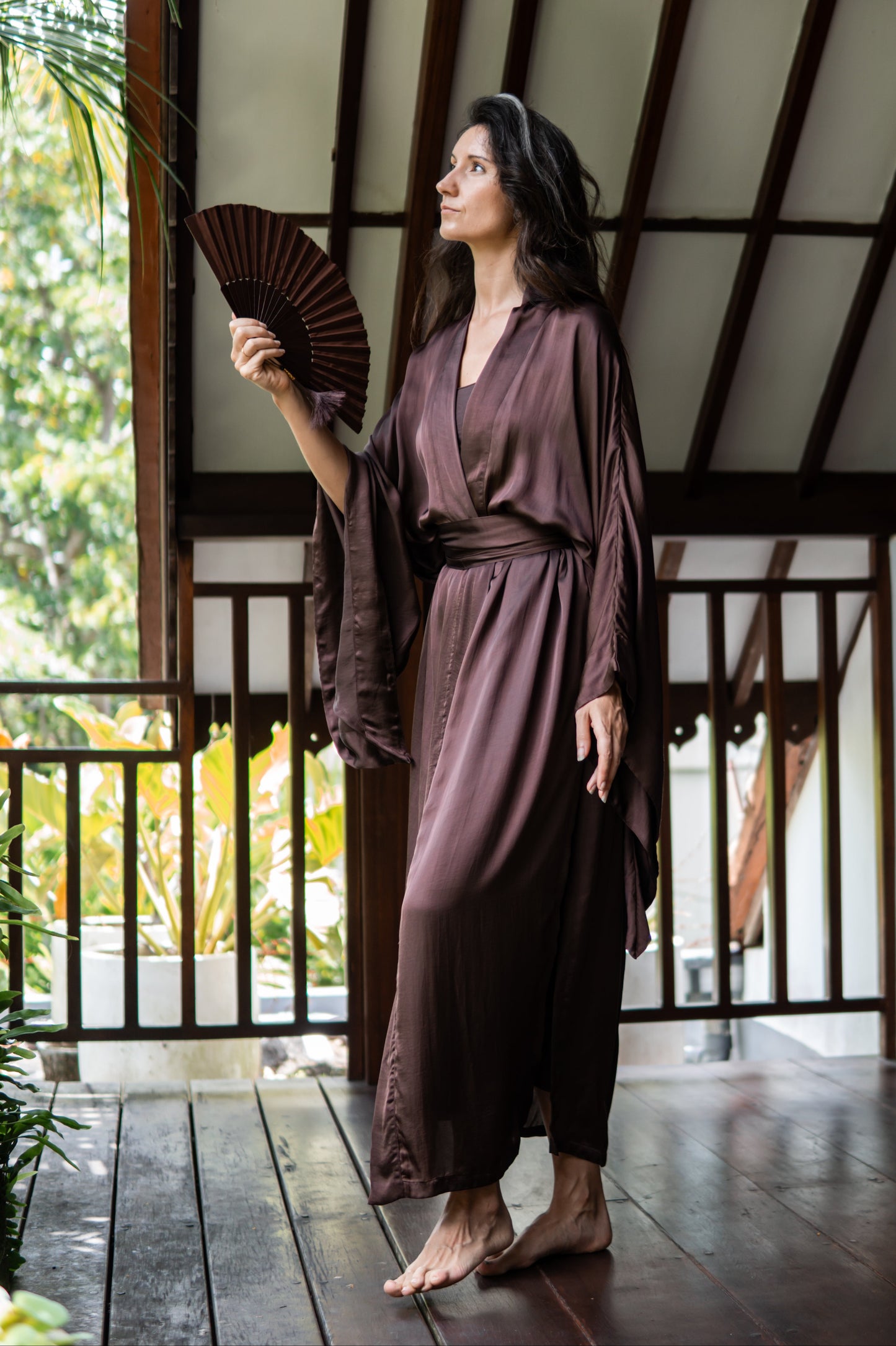 Aset Kimono – Lyocell Silk – Earth Cacao