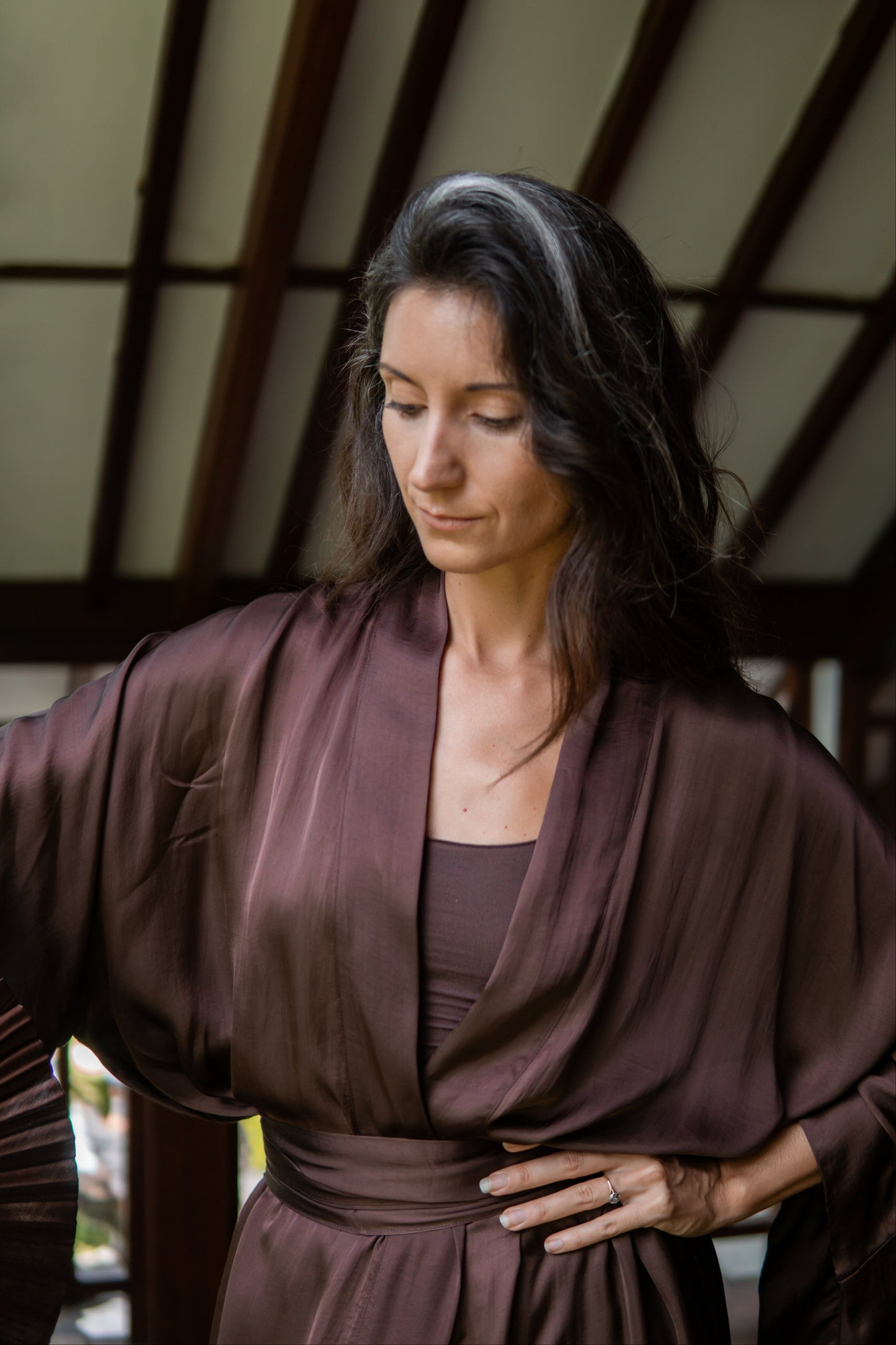 Aset Kimono – Lyocell Silk – Earth Cacao