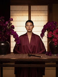 Aset Kimono — Lyocell Silk — Autumn Plum