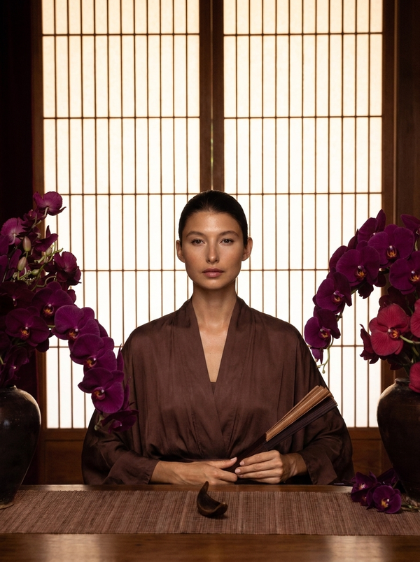 Aset Kimono — Lyocell Silk — Earth Cacao
