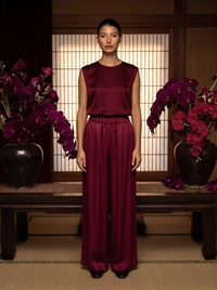 Ting Pant — Lyocell Silk — Sacred Maroon