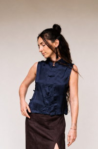 Lin Vest in Midnight Blue