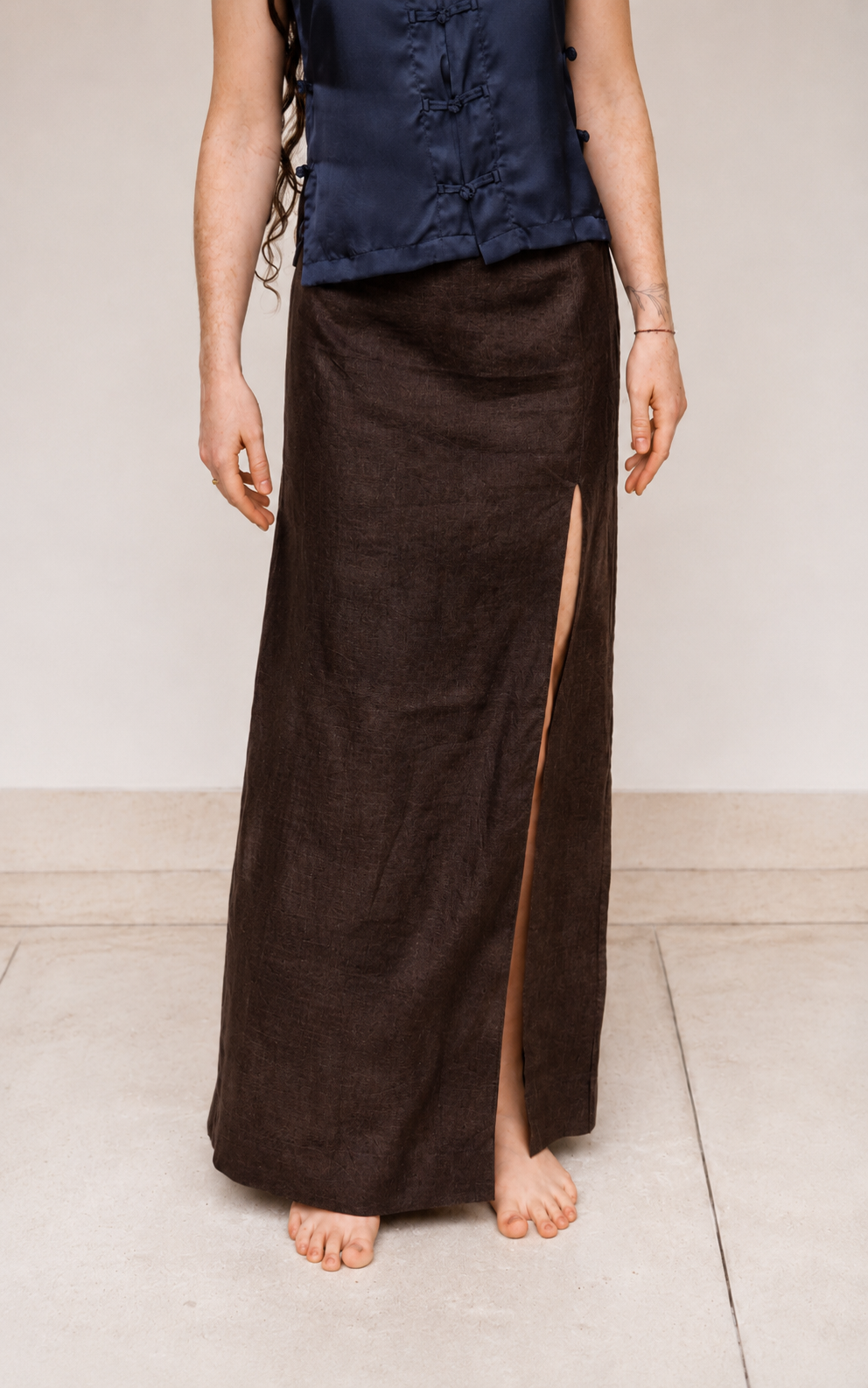 Makoto Skirt in Dark Brown