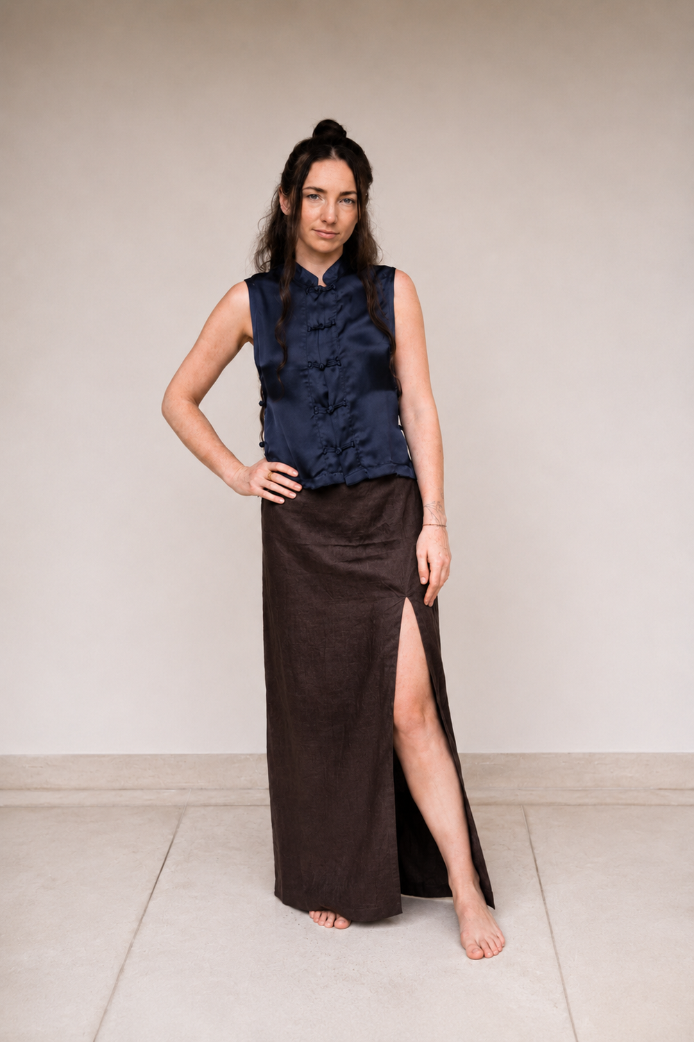 Makoto Skirt in Dark Brown