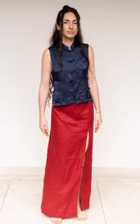 Makoto Skirt in Red Peony