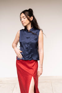 Makoto Skirt in Red Peony