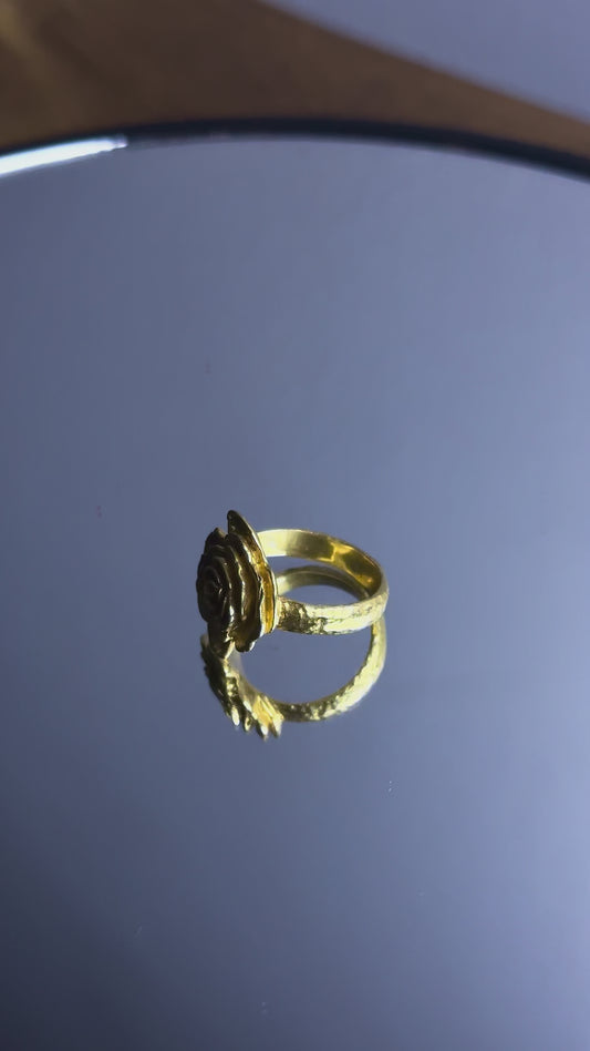 Rose of Magdalena Ring - 18K Gold Plated Sterling Silver