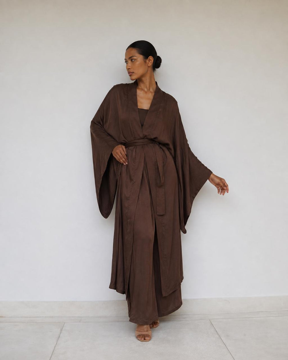 Aset Kimono in Earth Cacao
