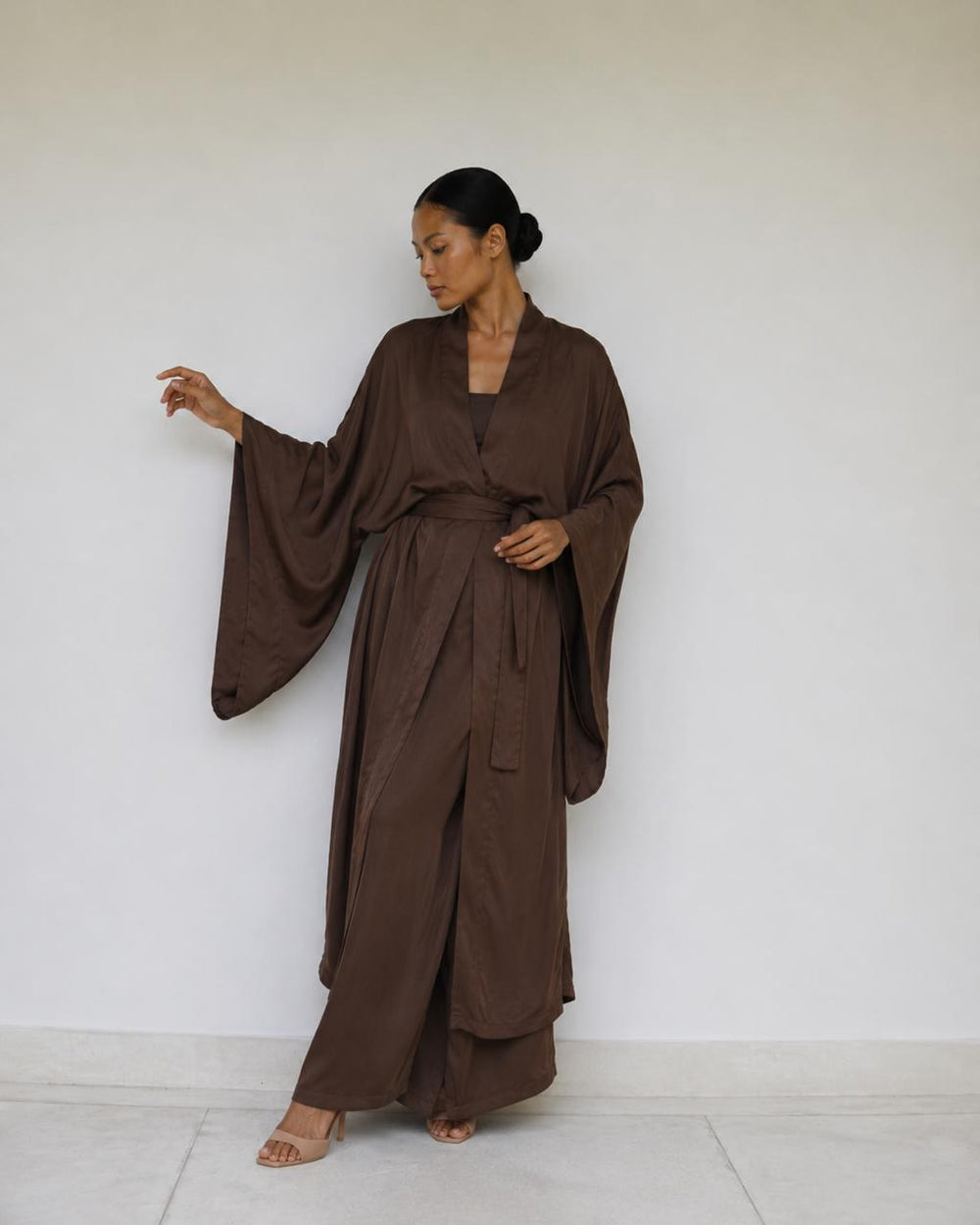 Aset Kimono in Earth Cacao