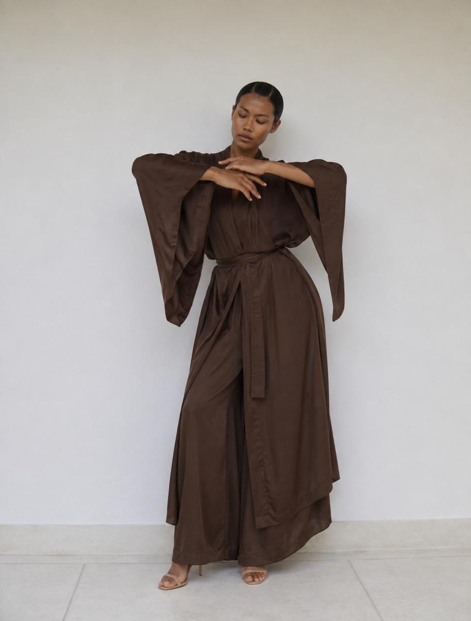 Aset Kimono in Earth Cacao