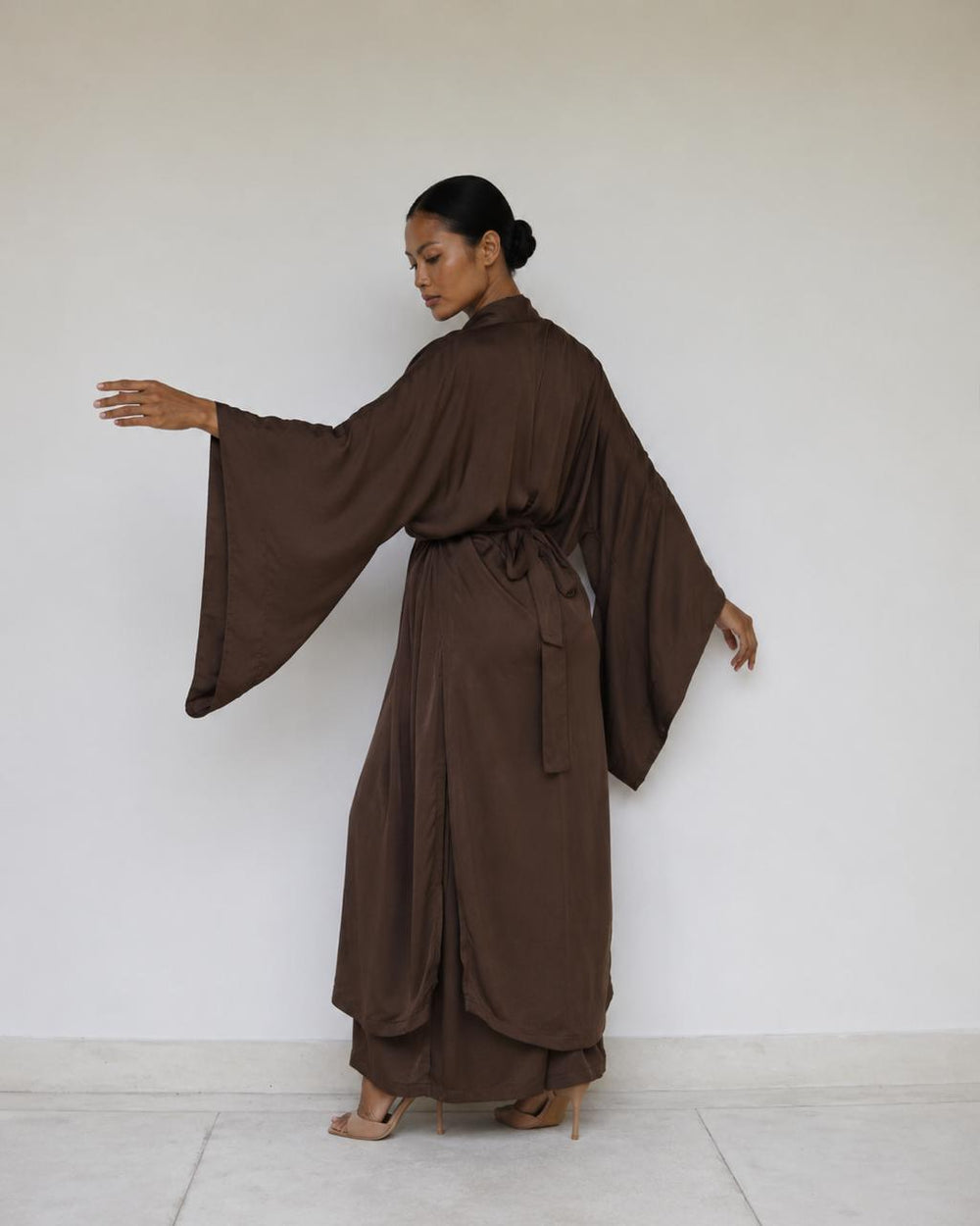 Aset Kimono in Earth Cacao