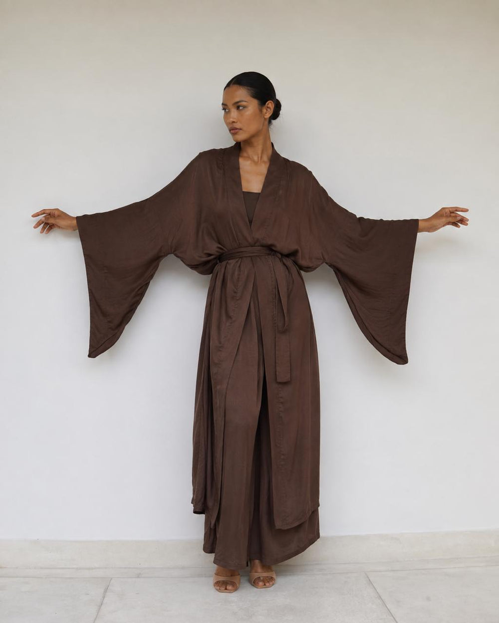 Aset Kimono in Earth Cacao
