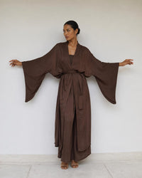Aset Kimono in Earth Cacao