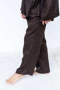 Shen Pant — Linen — Wood Brown